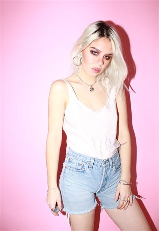 VINTAGE 90S LIGHT PINK CAMI SLIP TOP