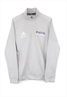 Vintage 1/4 zip Adidas Sweatshirt Morgan Volley in Grey M