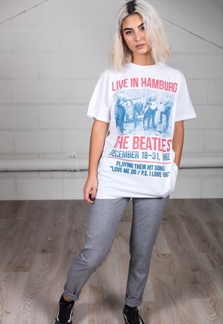OFFICIAL THE BEATLES LIVE IN HAMBURG UNISEX T-SHIRT