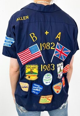 Vintage 80s bowling shirt 