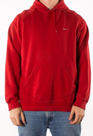 VINTAGE RED NIKE HOODIE PULLOVER