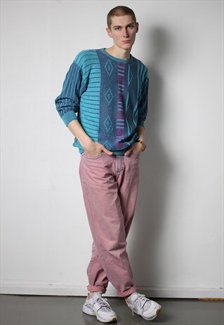 90'S FUNKY RETRO KNIT SWEATER