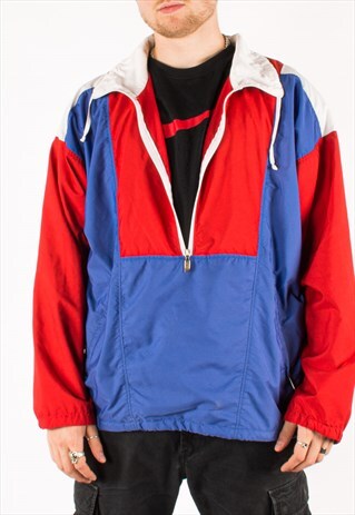VINTAGE RED BLUE WHITE THE NORTH FACE WINDBREAKER JACKET