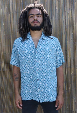 VINTAGE SQUARE & STIPES SHIRT
