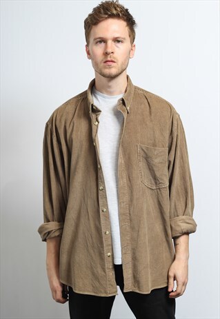 VINTAGE CORDUROY SHIRT BROWN