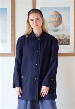 Dark blue navy vintage jacket