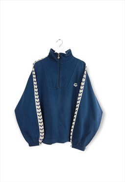 Vintage Arena 1/4 zip Sweatshirt in Blue L