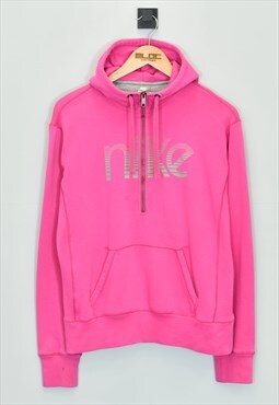 Vintage Women's Nike Zip Up Hooded Sweatshirt Pink XSmall