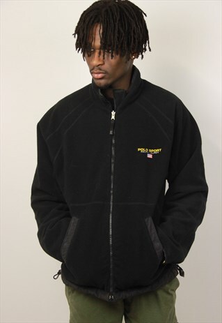 VINTAGE POLO SPORT REVERSIBLE FLEECE 90S JACKET