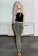 VINTAGE Y2K BOLD BALLOON FIT JEANS IN WASHED OUT MOSS GREEN