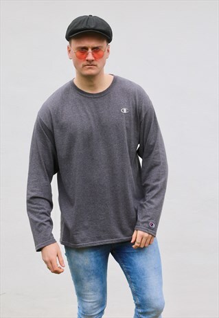 CHAMPION USA MINIMALIST ASPHALT LIGHTWEIGHT SWEATSHIRT