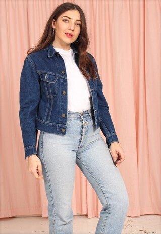 VINTAGE 90S LEE DENIM JACKET IN DARK WASH