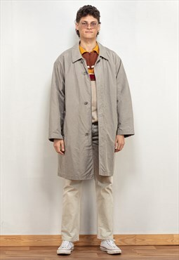 Vintage 00's Men Mac Coat in Khaki