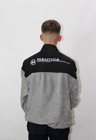 VINTAGE NAUTICA REFLECTIVE LOGO 1/4 ZIP FLEECE