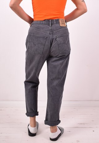 LEVI'S 452 WOMENS VINTAGE JEANS W32 L28 GREY 90S