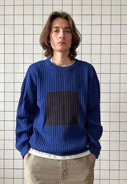 Vintage ISSEY MIYAKE Sweater Knitted Blue