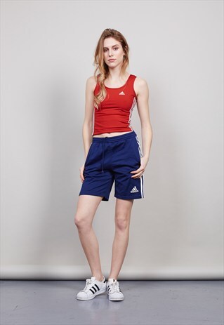 VINTAGE NAVY 90'S ADIDAS SPOTS SHORTS