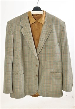 Vintage 90s checkered blazer jacket 