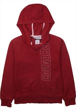 Vintage 90's Columbia Hoodie Cougars Full Zip Up Red Medium