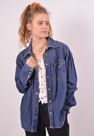 VINTAGE LEE DENIM SHIRT BLUE