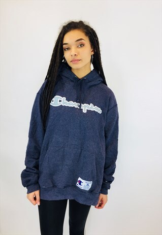 VINTAGE CHAMPION SPELL OUT OVERSIZED HOODIE