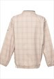 CHECKED LIGHT BROWN JACKET - L