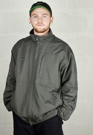 90S SPORTS WEAR CHAMPION GREY WINDBREAKER JACKET