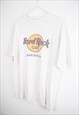 VINTAGE HARD ROCK BARCELONA T-SHIRT IN WHITE M
