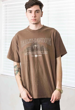 VINTAGE HARLEY-DAVIDSON T-SHIRT LOGO 90S XL 9.8