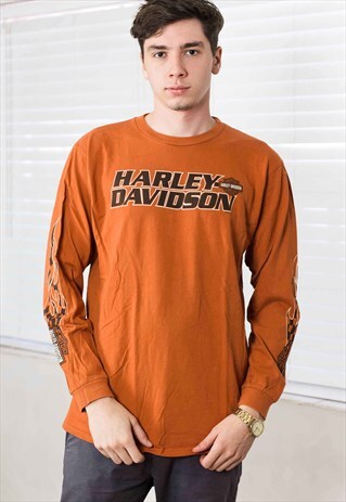 VINTAGE HARLEY DAVIDSON T-SHIRT LOGO 90S L 11