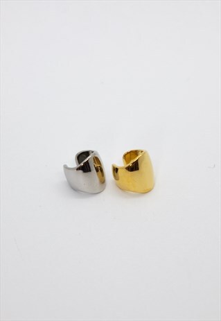 GOLD AND SILVER CLEAN EAR CUFF HELIX EARRING