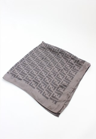 FENDI ZUCCA GREY BLACK SCARF