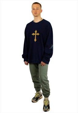 LIMITED EDITION Faith unisex oversized denim sweatshirt