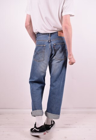 LEVI'S 523 MENS VINTAGE JEANS W32 L30 BLUE 90'S