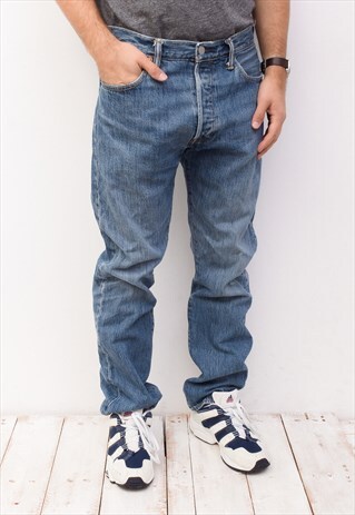 501 VINTAGE MENS W34 L34 JEANS DENIM PANTS TROUSERS STRAIGHT