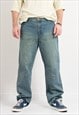 John Baner vintage baggy jeans wide leg denim men XL