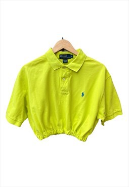 Vintage Polo Ralph Lauren REWORKED Elasticated Cropped Polo