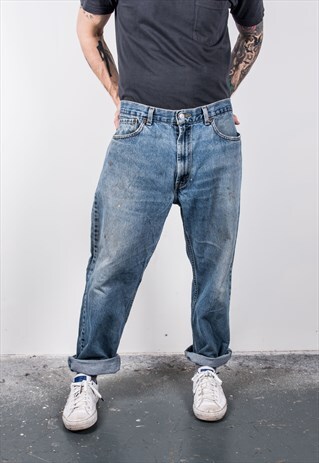 VINTAGE BLUE LEVI'S 505 PAINT JEANS