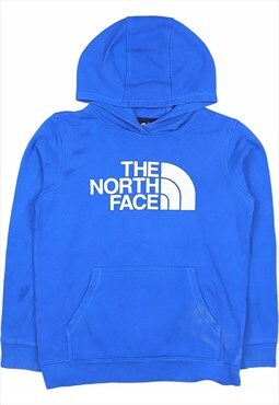 The North Face 90's Spellout Pullover Hoodie Large Blue