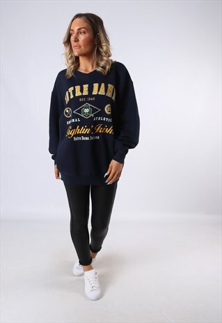SWEATSHIRT JUMPER OVERSIZED NOTRE DAME LOGO UK 18 (3EJ)