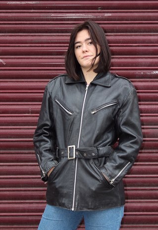 80S BIKER LEATHER JACKET