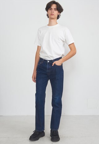 VINTAGE NAVY LEVIS 501 FIT DENIM JEANS