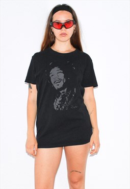 Vintage 00s Jimi Hendrix print t-shirt in black