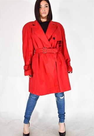 CHRISTIAN DIOR TRENCH RED STYLE CASUAL