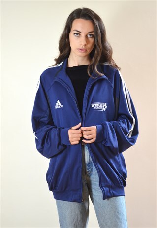 90S VINTAGE BLUE ADIDAS TBS SOCCER USA TRACK JACKET