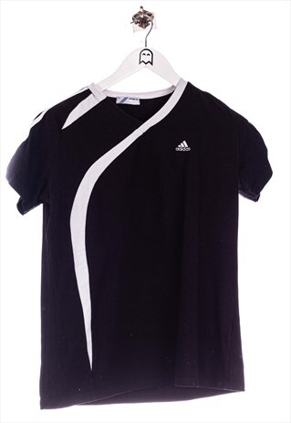 VINTAGE ADIDAS T-SHIRT LOGO STICK SCHWARZ