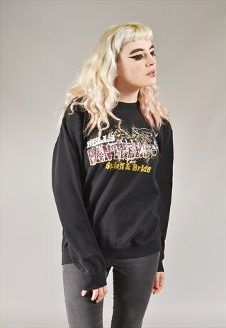 VINTAGE BELLS PANTHERS COLLEGE FOOTBALL SWEATSHIRT BLACK