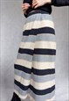 VINTAGE STRIPED SKIRT, WARM MAXI SKIRT, SMALL WINTER SKIRT