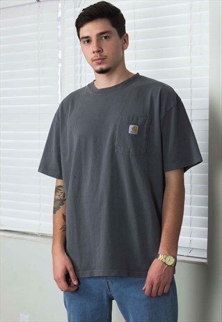 VINTAGE CARHARTT T-SHIRT POCKET LOGO 90S XL 10.7
