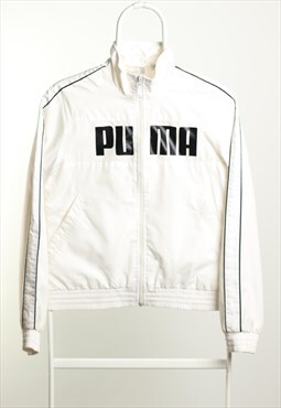 Vintage Puma Shell Jacket Script White